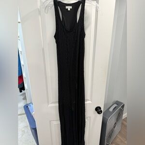 Slim Black High/Low Full Dress